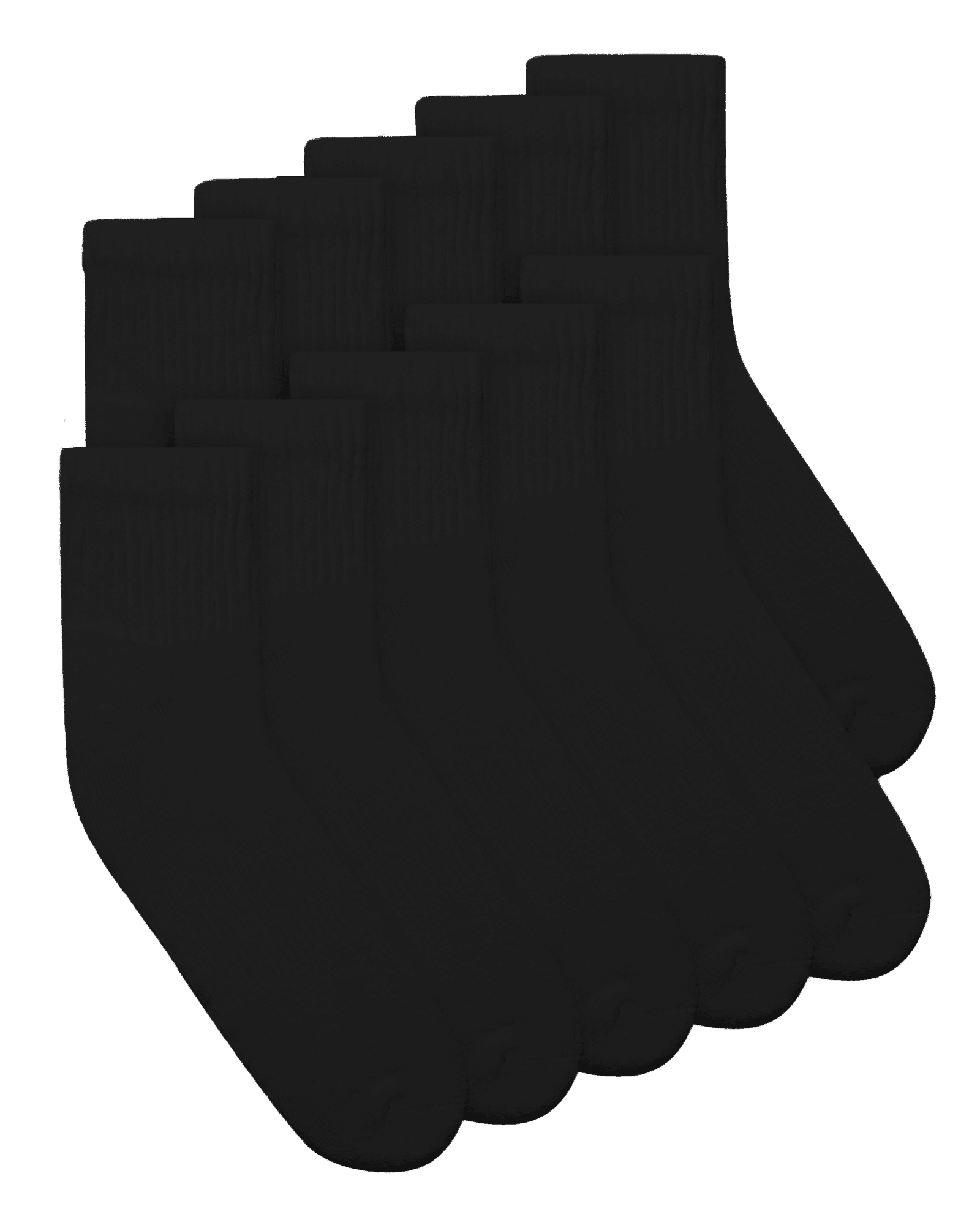 GBM0012 Gildan Ankle Sock (10 Pack) - Black-0
