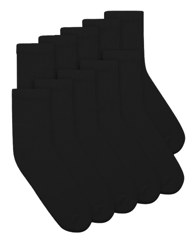 GBM0012 Gildan Ankle Sock (10 Pack) - Black-0
