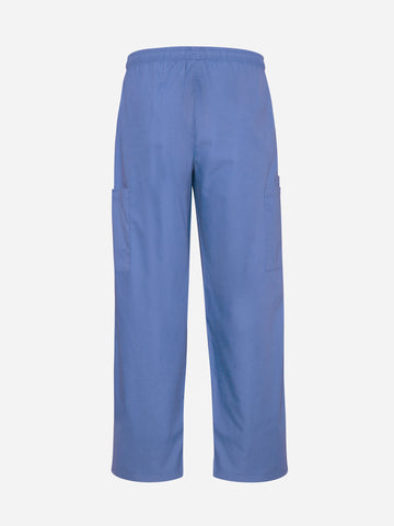 Classic Unisex Scrub Pant Mid Blue back view