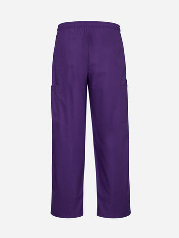 Classic Unisex Scrub Pant Purple back view
