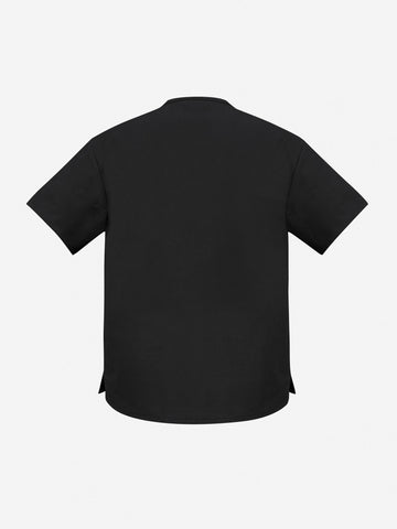 Classic Unisex Scrub Top Black back view
