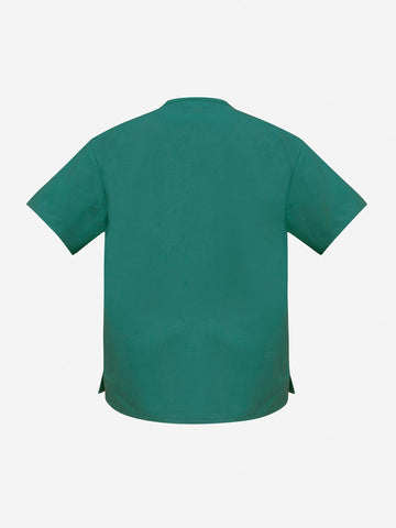 Classic Unisex Scrub Top Hunter Green back view
