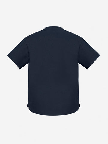 Classic Unisex Scrub Top Navy back view