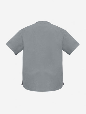 Classic Unisex Scrub Top Pewter back view