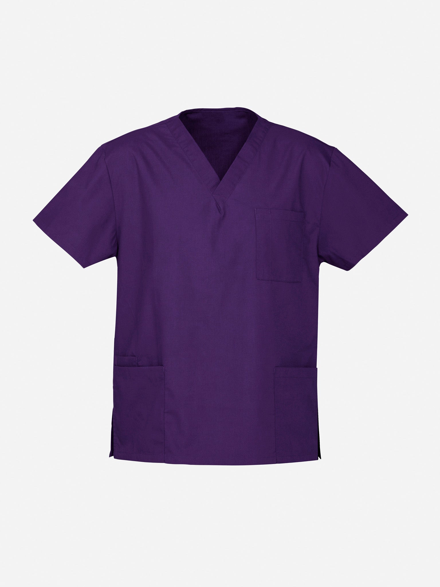 Classic Unisex Scrub Top Purple front view
