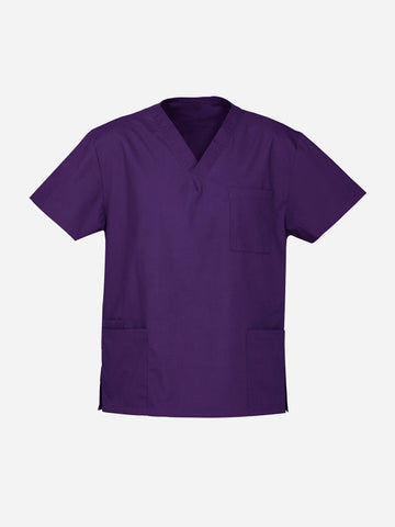 Classic Unisex Scrub Top Purple front view
