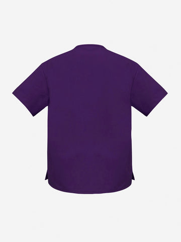 Classic Unisex Scrub Top Purple back view