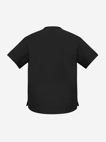 Classic Womens Scrub Top Black back view