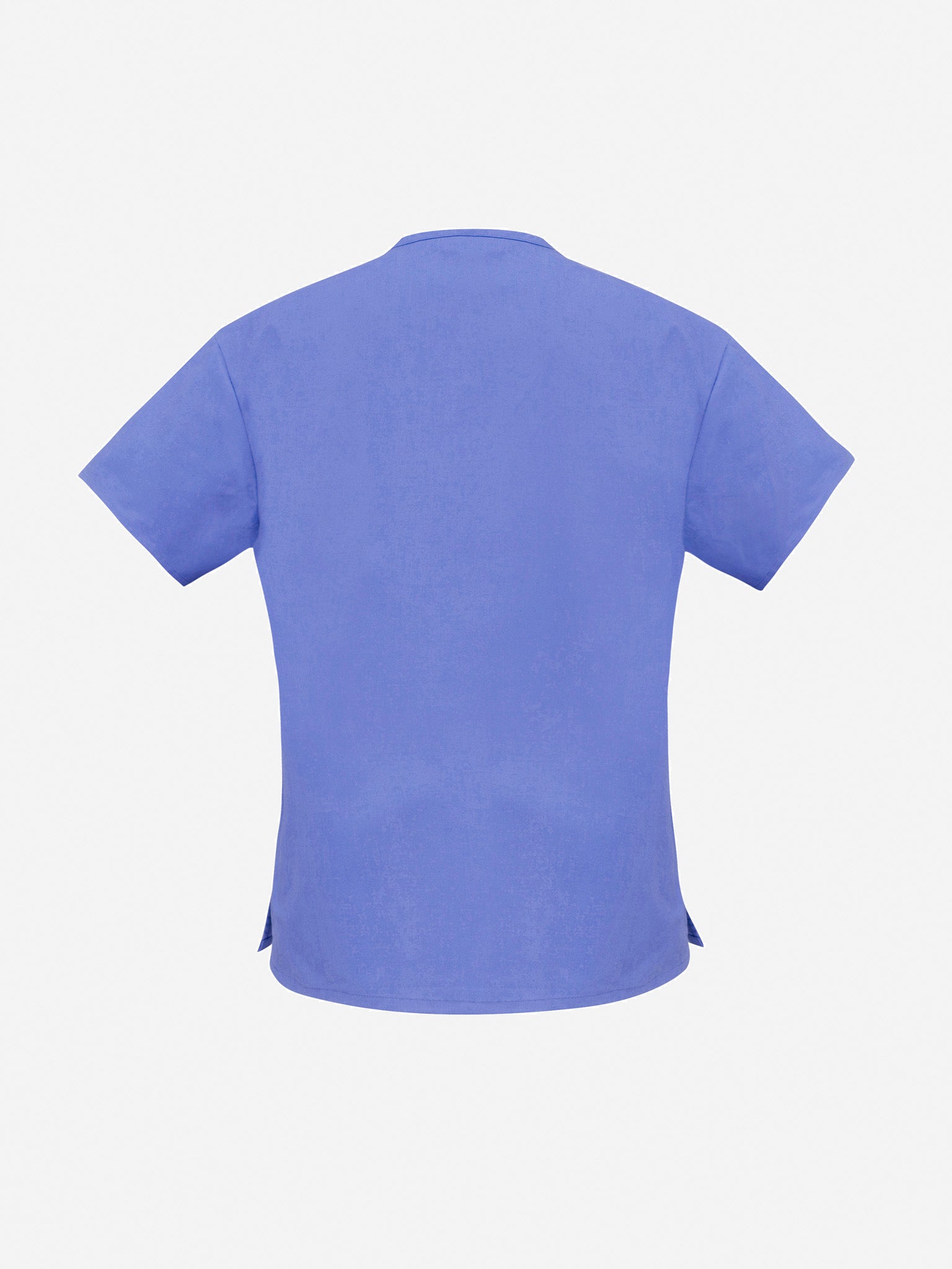 Classic Womens Scrub Top Mid Blue back view