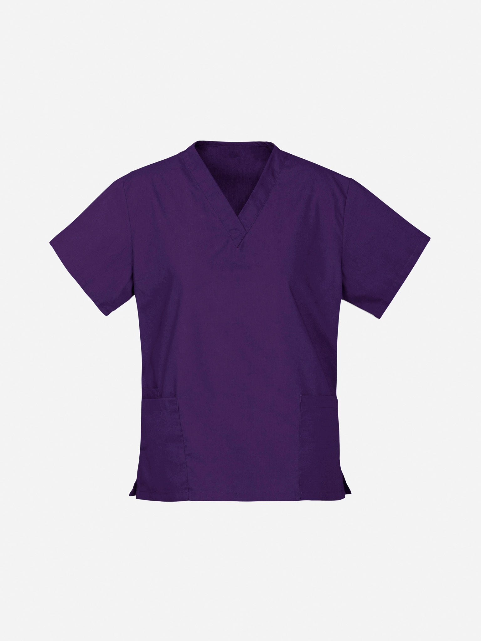 Classic Womens Scrub Top Purple front view