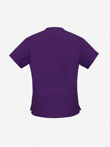 Classic Womens Scrub Top Purple back view