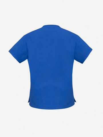 Classic Womens Scrub Top Royal back view
