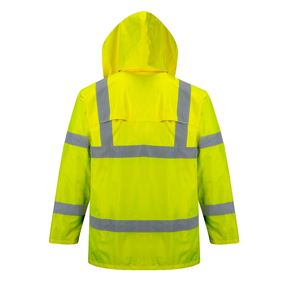 Hi-Vis Rain Jacket Yellow back