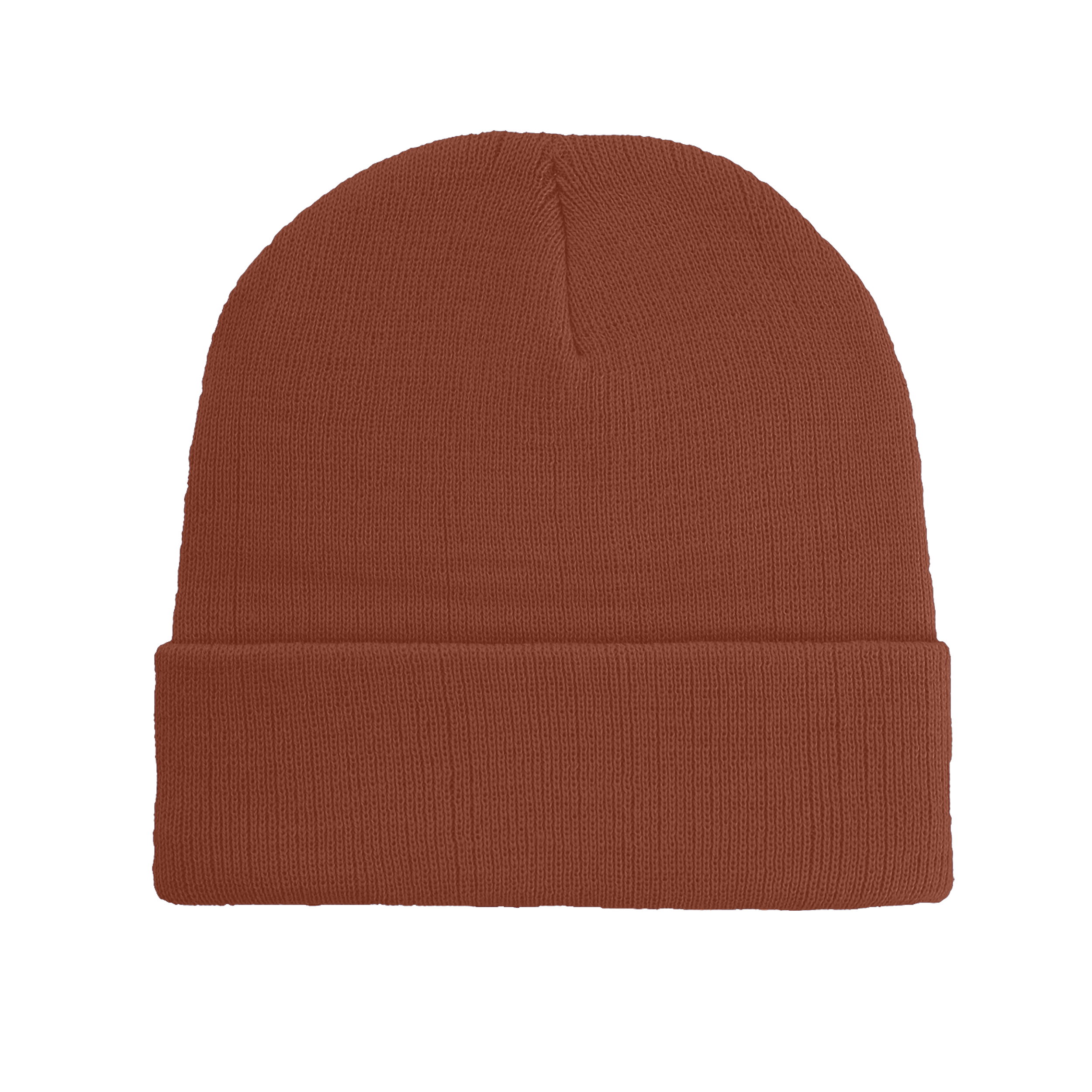 B001 Headwear24 Cuffed Recycled Polyester Knitted Beanie - Copper