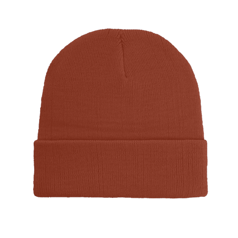 B001 Headwear24 Cuffed Recycled Polyester Knitted Beanie - Copper