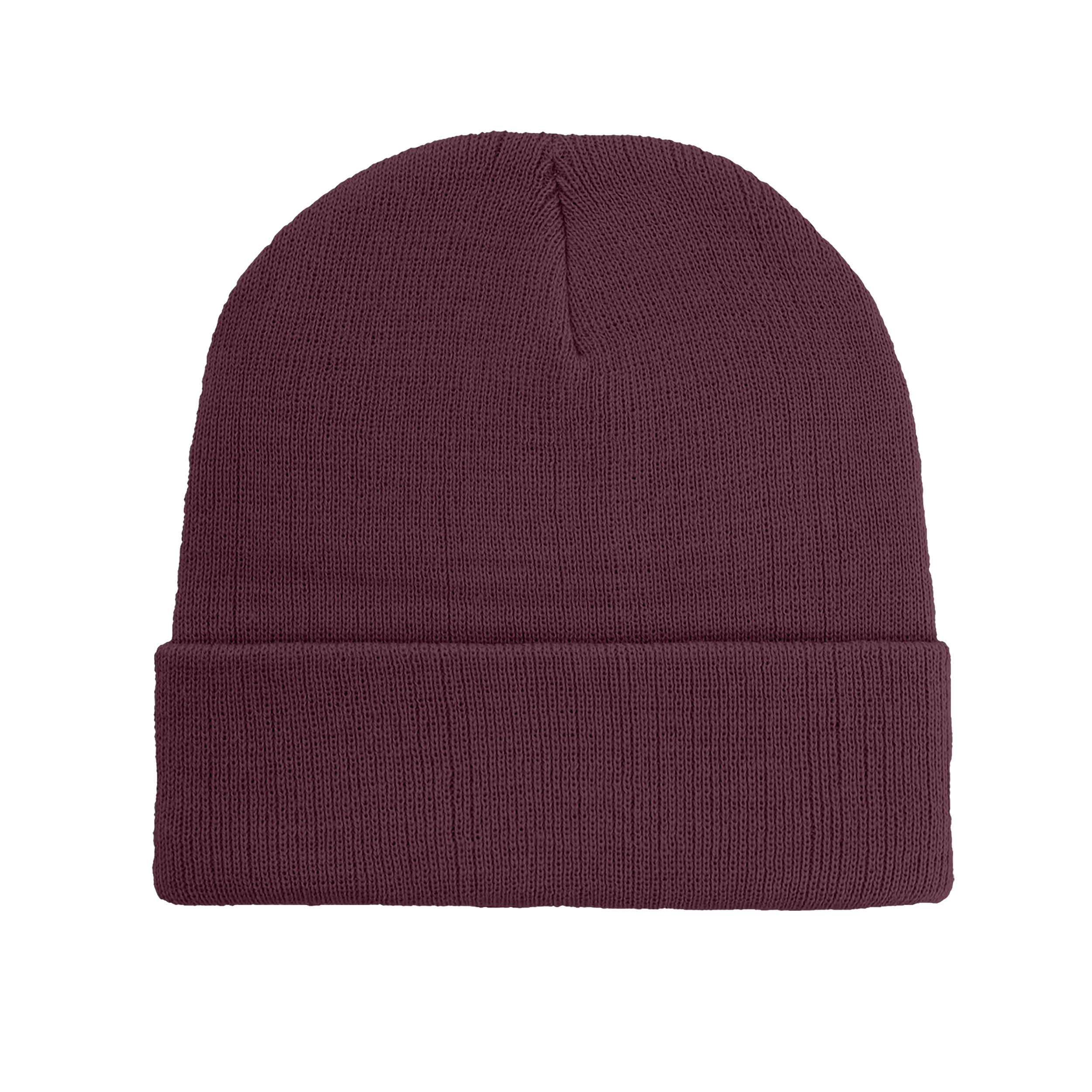 B001 Headwear24 Cuffed Recycled Polyester Knitted Beanie - Maroon