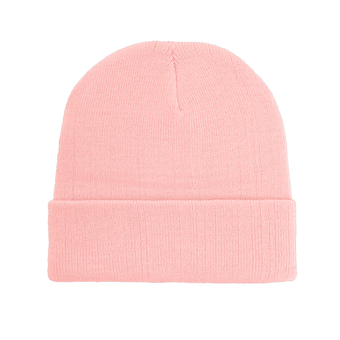 B001 Headwear24 Cuffed Recycled Polyester Knitted Beanie - Marshmallow
