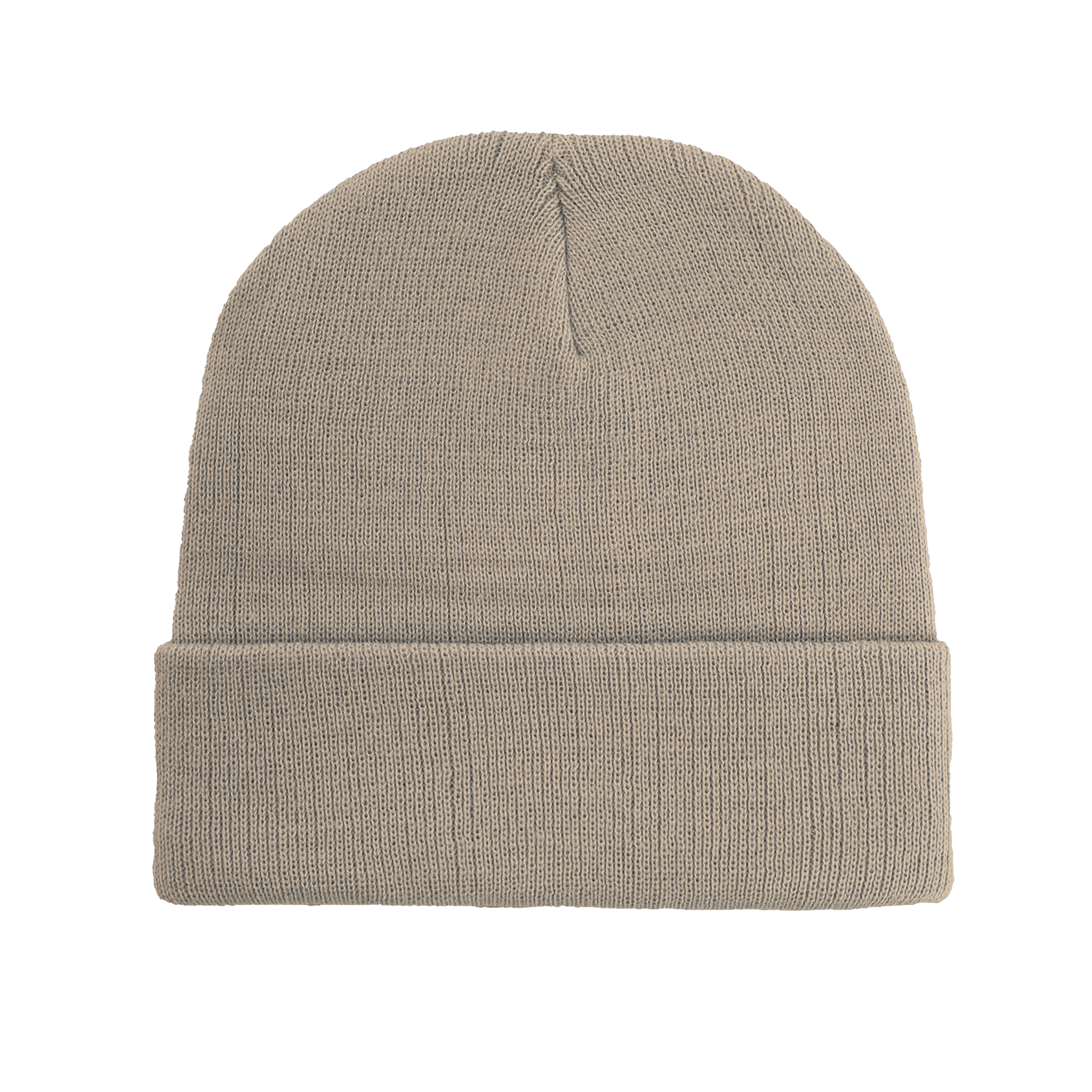 B001 Headwear24 Cuffed Recycled Polyester Knitted Beanie - Mushroom