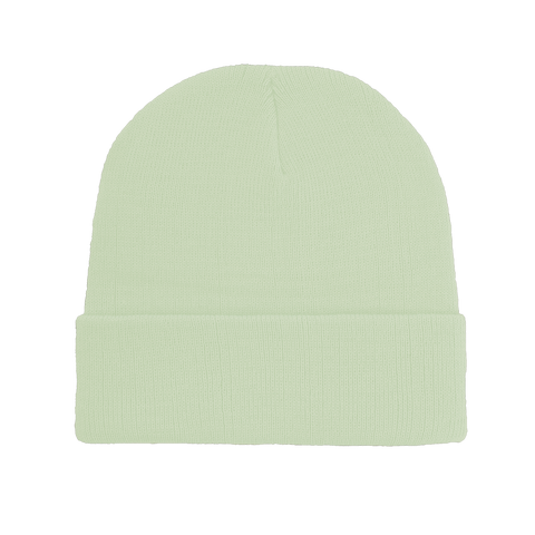 B001 Headwear24 Cuffed Recycled Polyester Knitted Beanie - Pistachio
