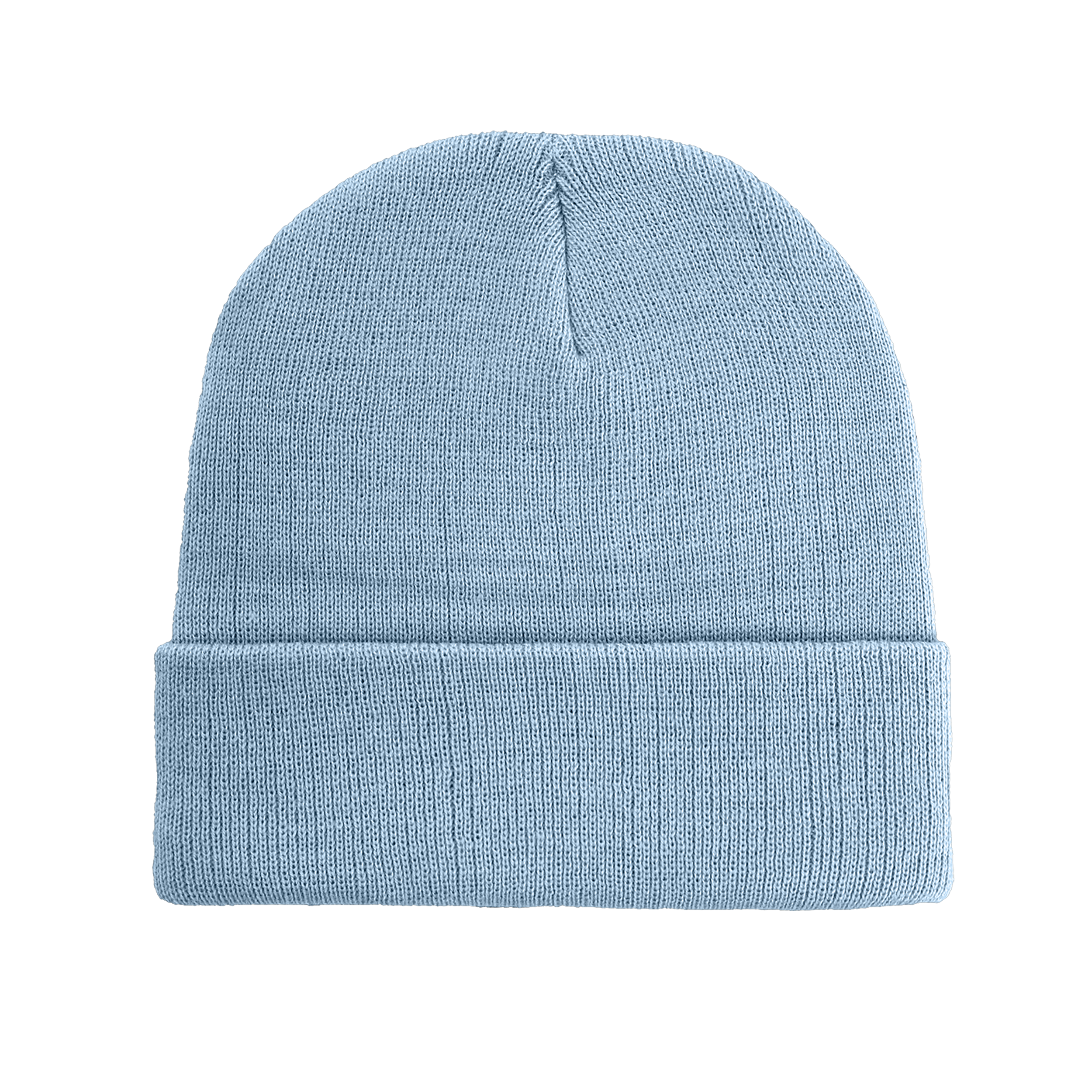 B001 Headwear24 Cuffed Recycled Polyester Knitted Beanie - Stone Blue