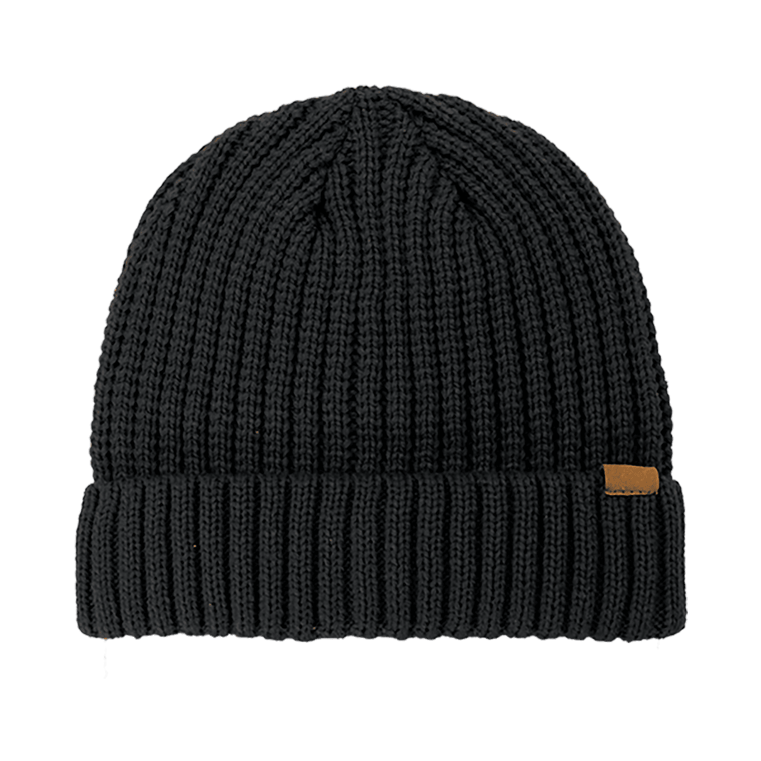 B2200 Headwear24 Rib Knitted Cuffed Beanie - Charcoal