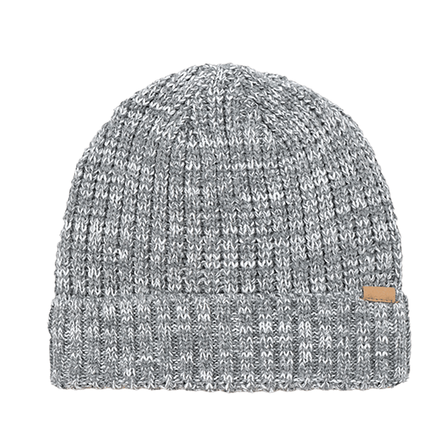 B2200 Headwear24 Rib Knitted Cuffed Beanie - Grey Melange