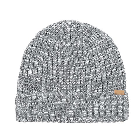 B2200 Headwear24 Rib Knitted Cuffed Beanie - Grey Melange