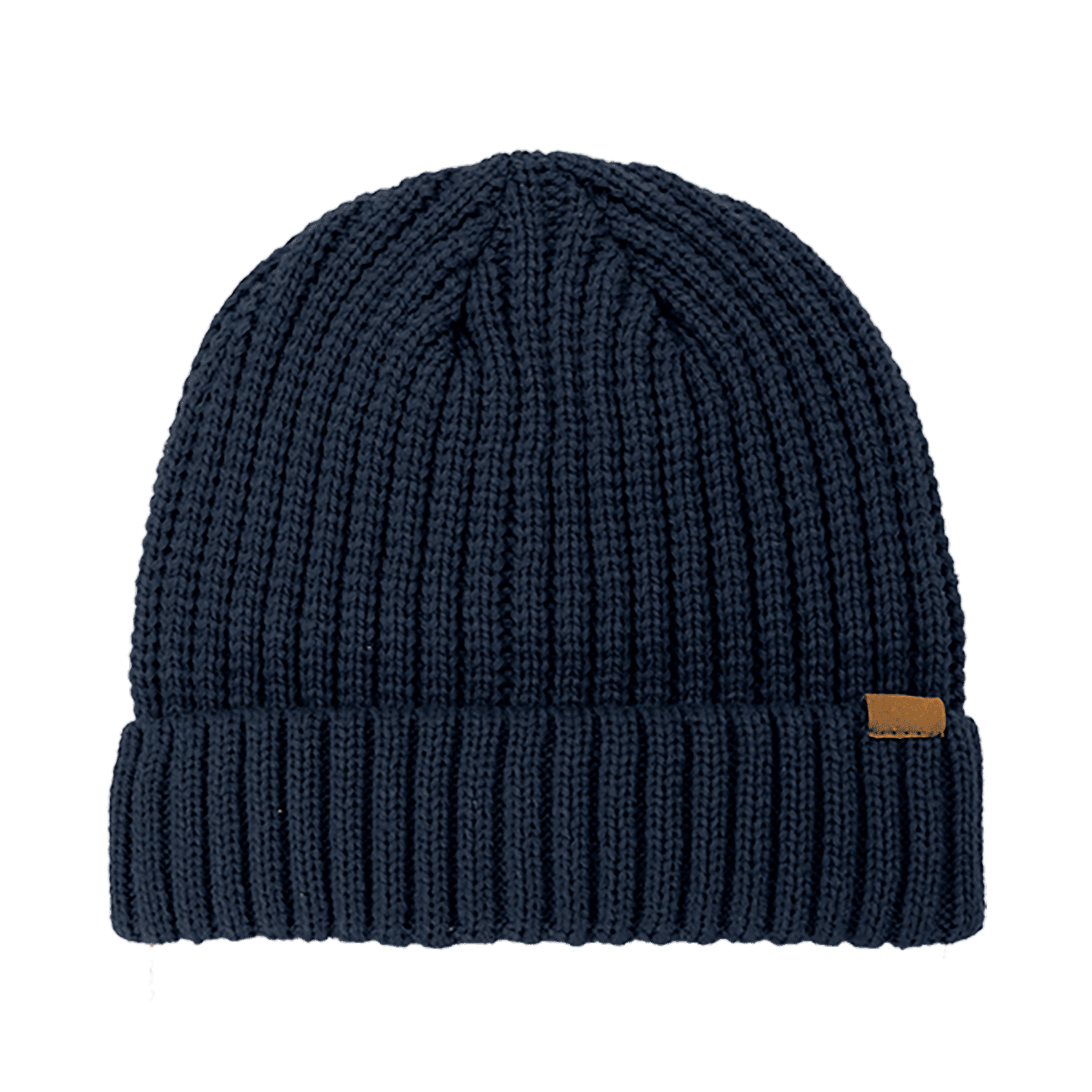 B2200 Headwear24 Rib Knitted Cuffed Beanie - Navy