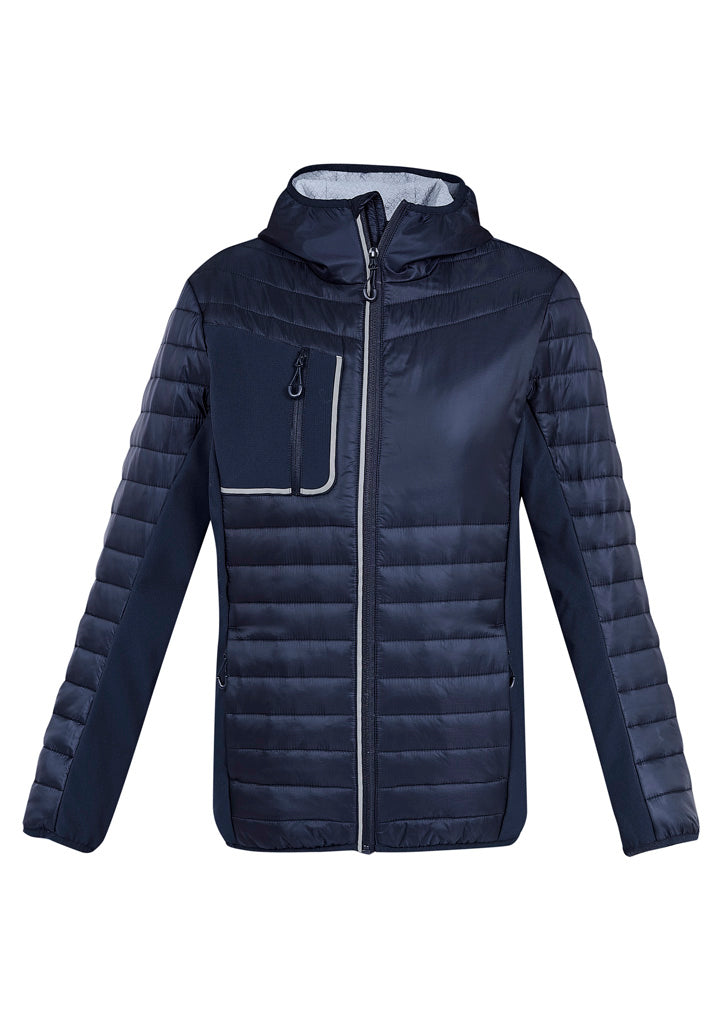 Patrol Unisex Jacket Navy/Silver front view