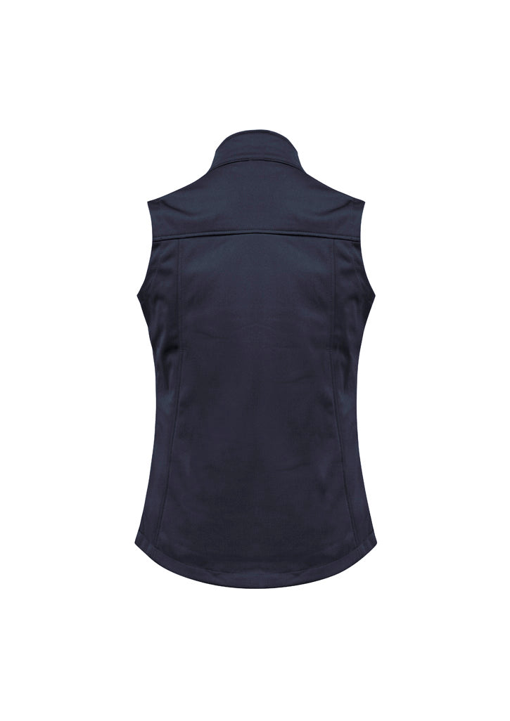Softshell Womens Vest Navy back view