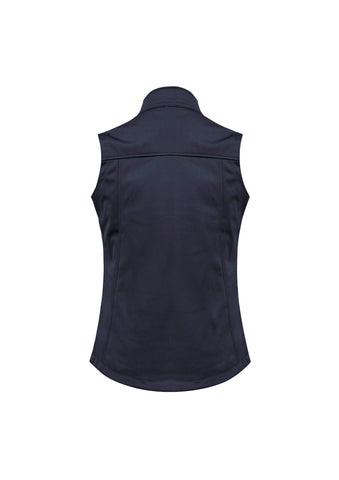 Softshell Womens Vest Navy back view