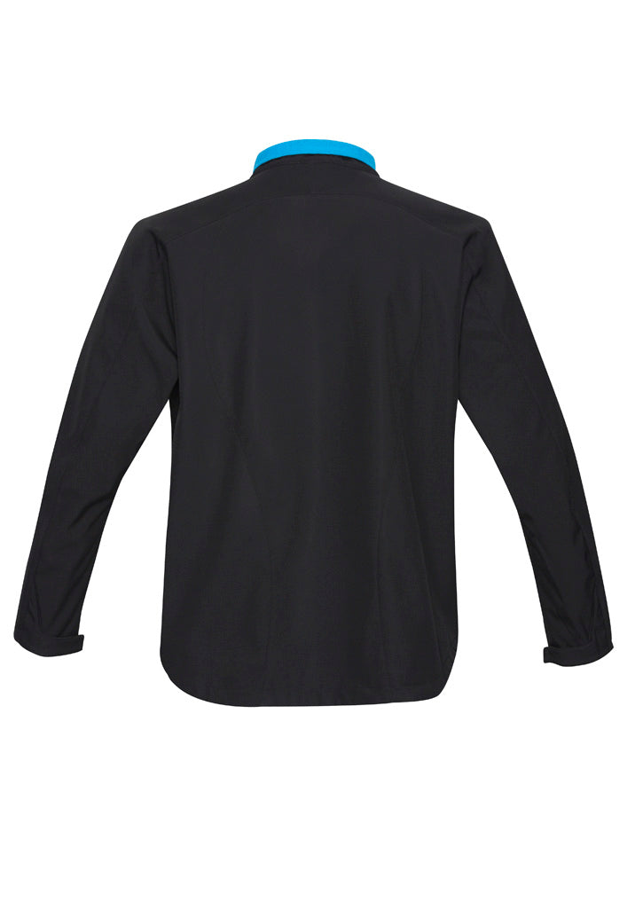 Geneva Kids Jacket Black/Cyan back view