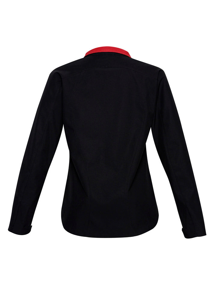 Geneva Womens Jacket Black/Red back view