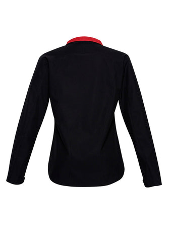 Geneva Womens Jacket Black/Red back view