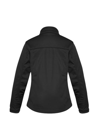 Softshell Womens Jacket Black back view