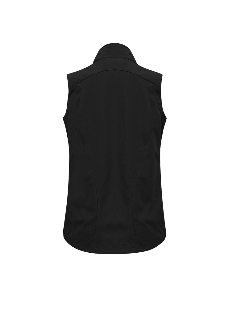 Geneva Womens Vest Black/Cyan back view