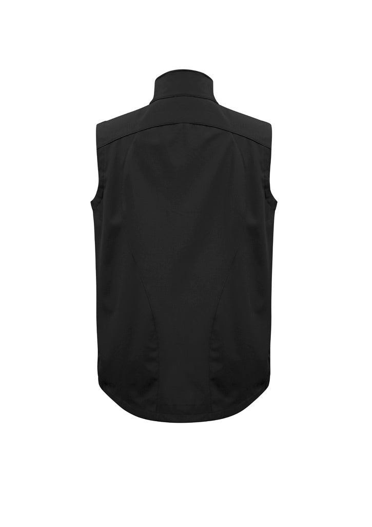 Geneva Mens Vest Black/Cyan back view