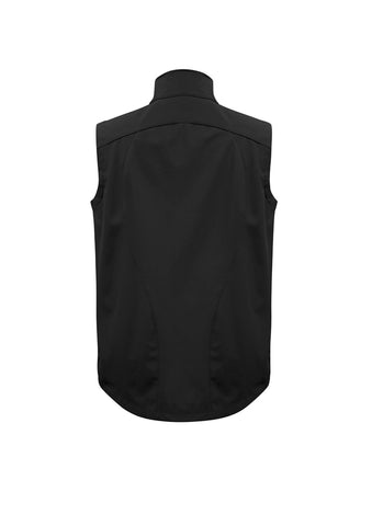 Geneva Mens Vest Black/Cyan back view