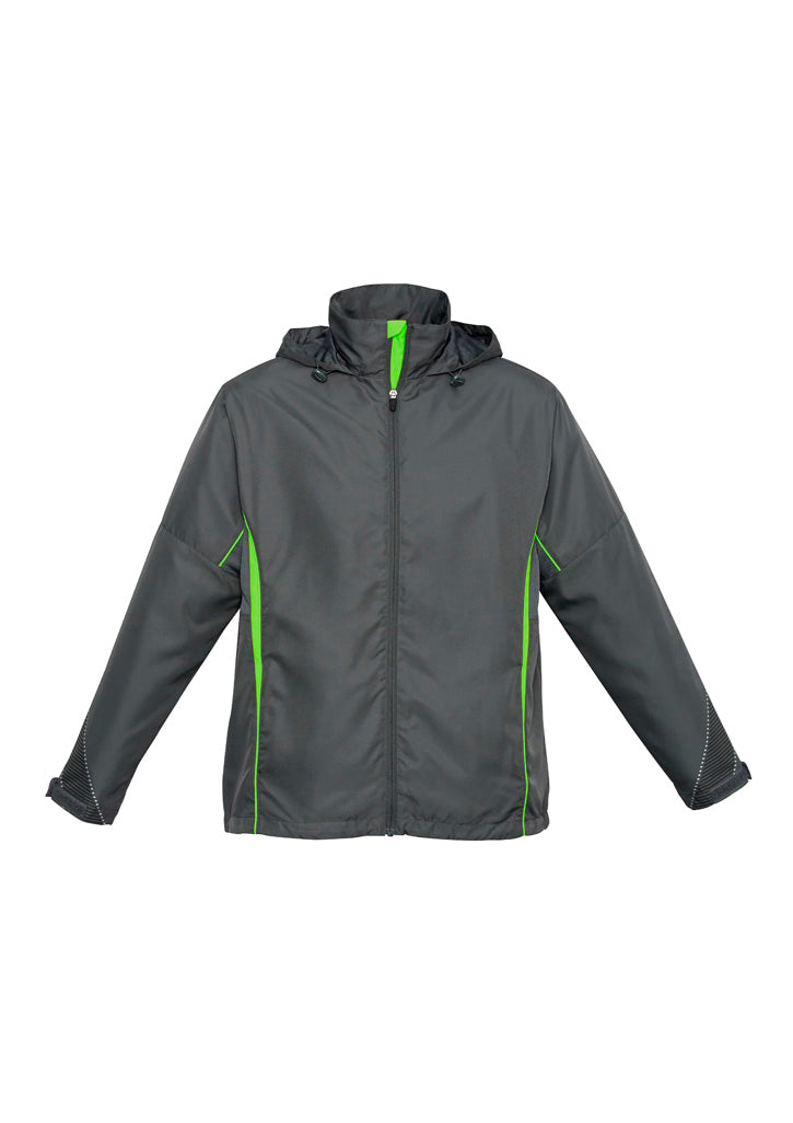 Razor Unisex Jacket Grey/Fluoro Lime front view