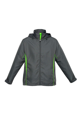 Razor Unisex Jacket Grey/Fluoro Lime front view