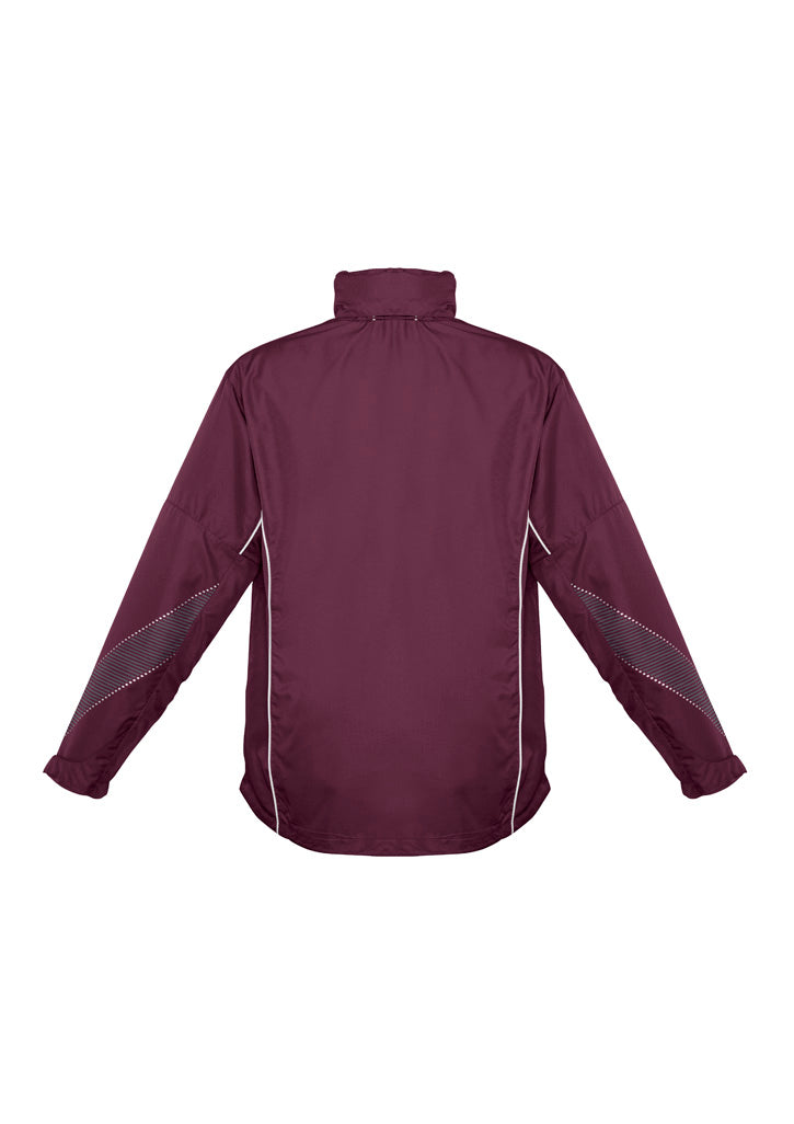 Razor Unisex Jacket Maroon/White back view