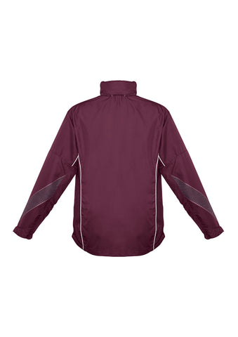 Razor Unisex Jacket Maroon/White back view