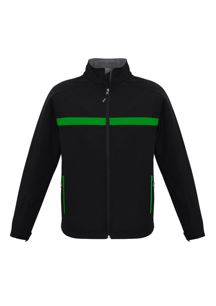 Charger Unisex Jacket Black/Green/Grey front view