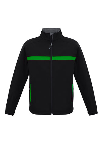 Charger Unisex Jacket Black/Green/Grey front view
