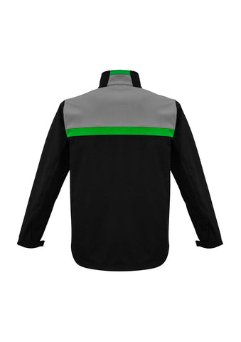Charger Unisex Jacket Black/Green/Grey back view