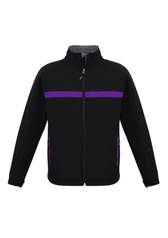 Charger Unisex Jacket Black/Purple/Grey front view