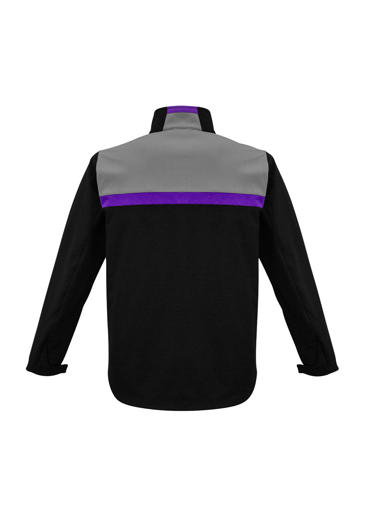 Charger Unisex Jacket Black/Purple/Grey back view