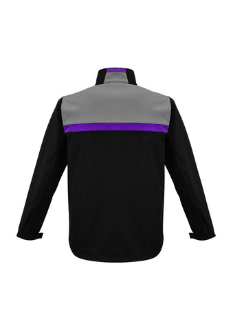Charger Unisex Jacket Black/Purple/Grey back view