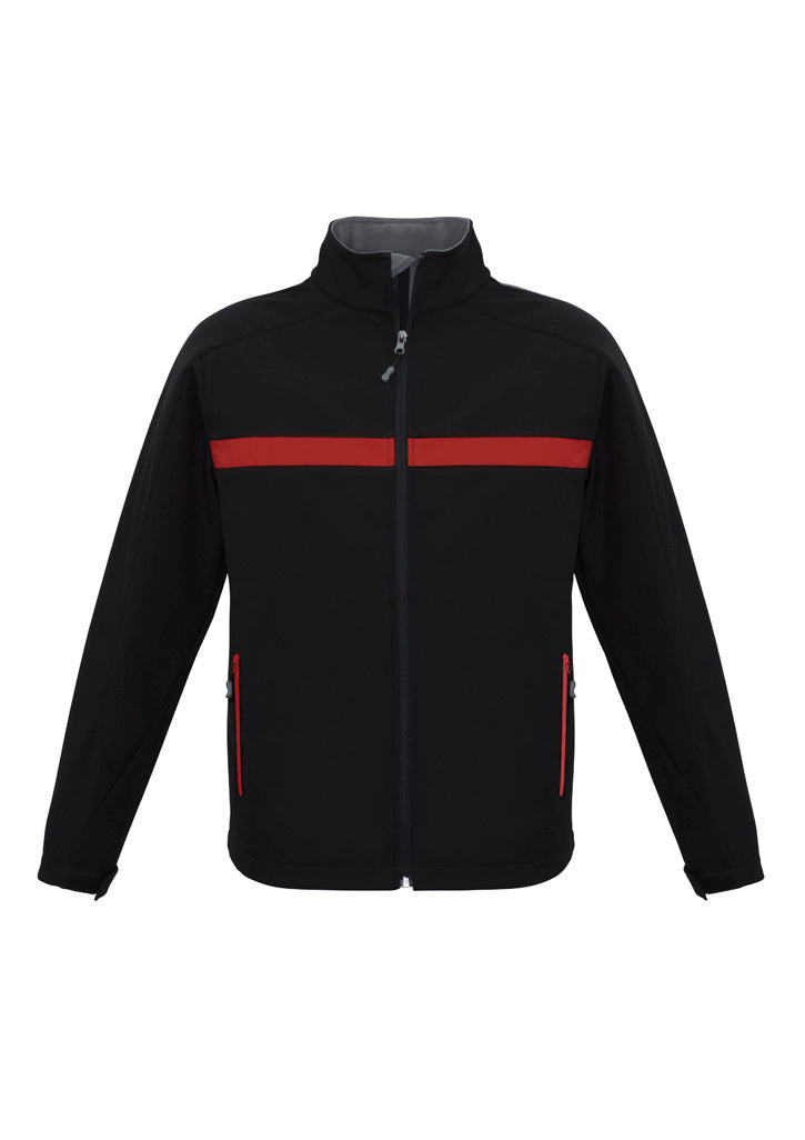 Charger Unisex Jacket Black/Red/Grey front view