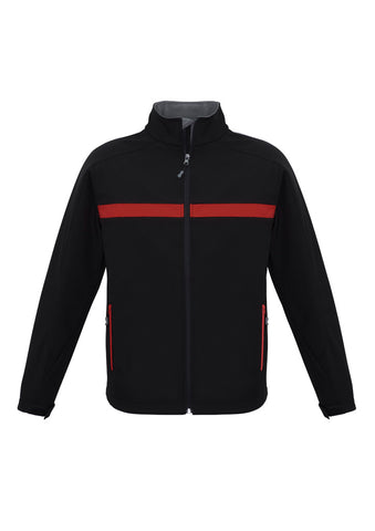 Charger Unisex Jacket Black/Red/Grey front view